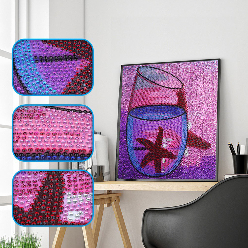 Kit Diamond Painting 5D Fai Da Te - Seestern 30x30cm - Tela Con Diamanti Rotondi Per Principianti - 2