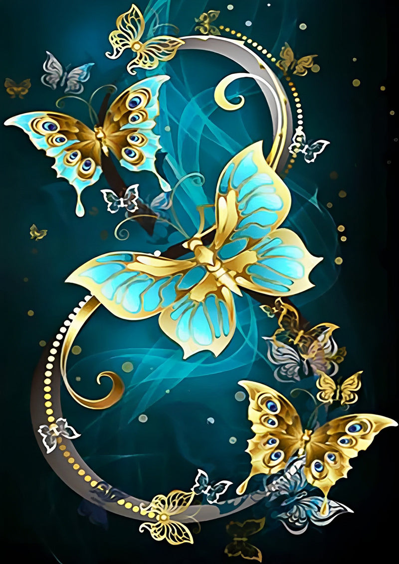 Metallische Schmetterlinge Diamond Painting