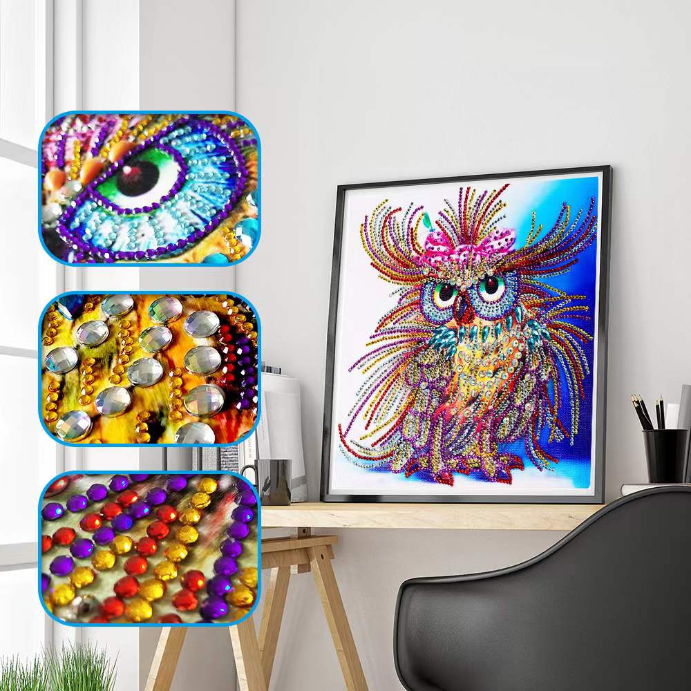 DIY 5D-Diamant-Kunst Hängeset „Pfau“ – Doppelseitig, Mit Speziellen Strasssteinen, Für Fenster, Wand Oder Garten