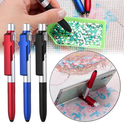 Faltbarer multifunktionaler Stift mit Lampe Diamond Painting Zubehör