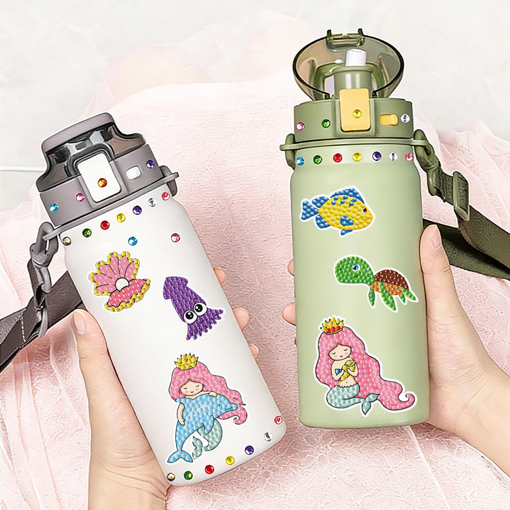 10 Stück Ozeanprinzessin Diamond Painting Abziehbilder