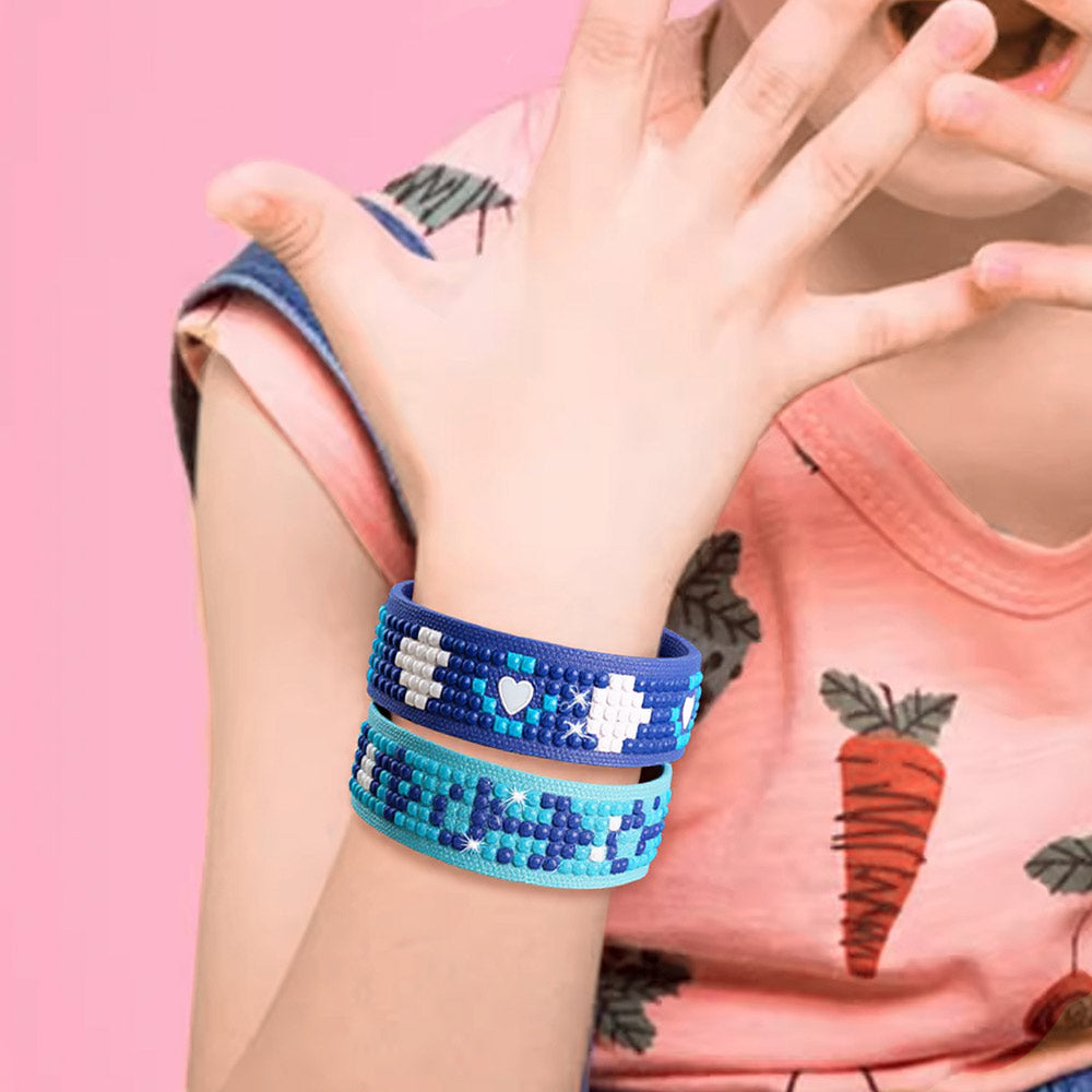 2 Stück Blaue Liebe Diamond Painting Armband