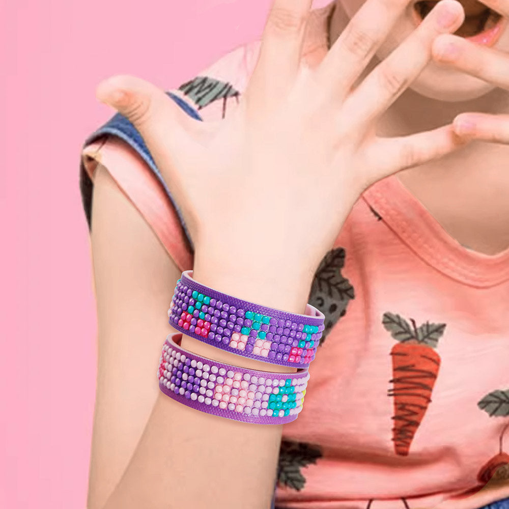 2 Stück Buntes Herz Diamond Painting Armband