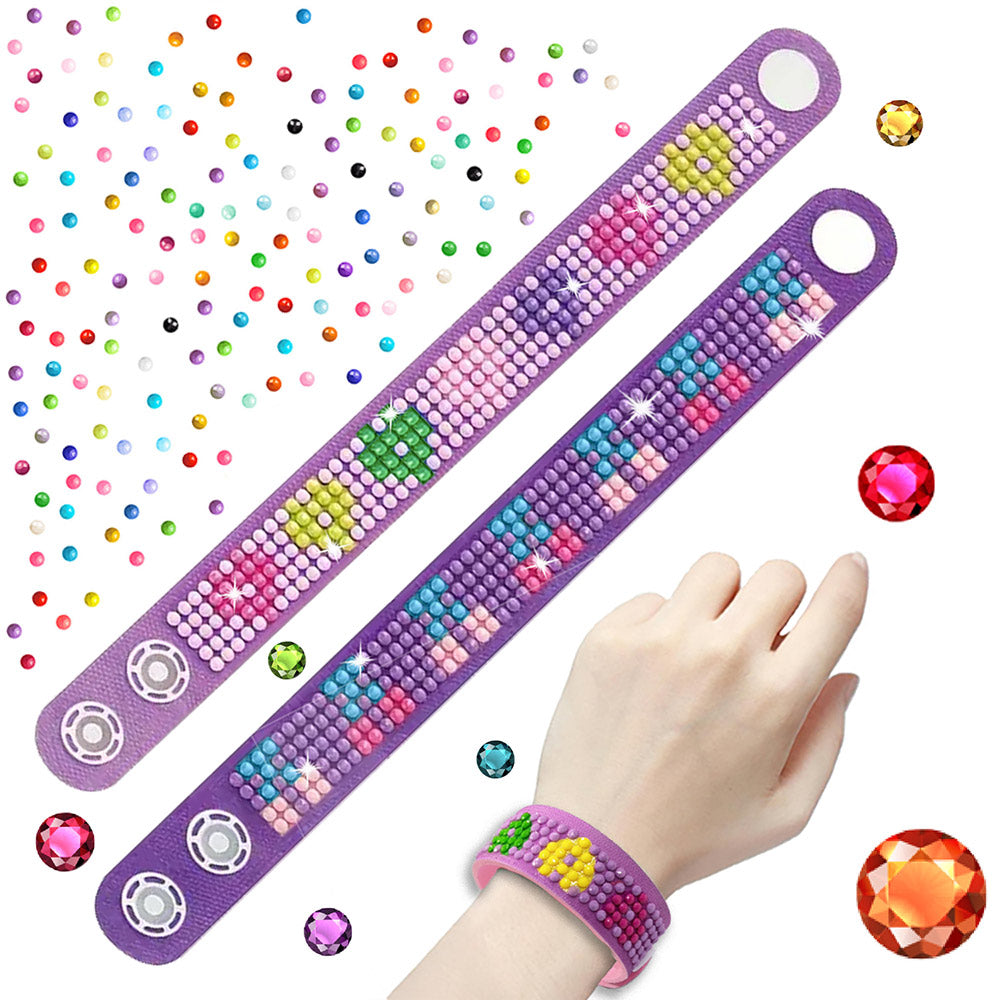 2 Stück Buntes Herz Diamond Painting Armband
