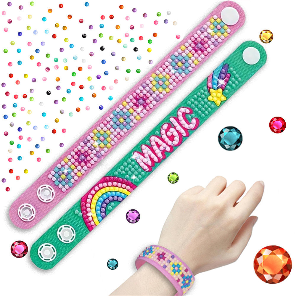 2 Stück Magischer Regenbogen Diamond Painting Armband