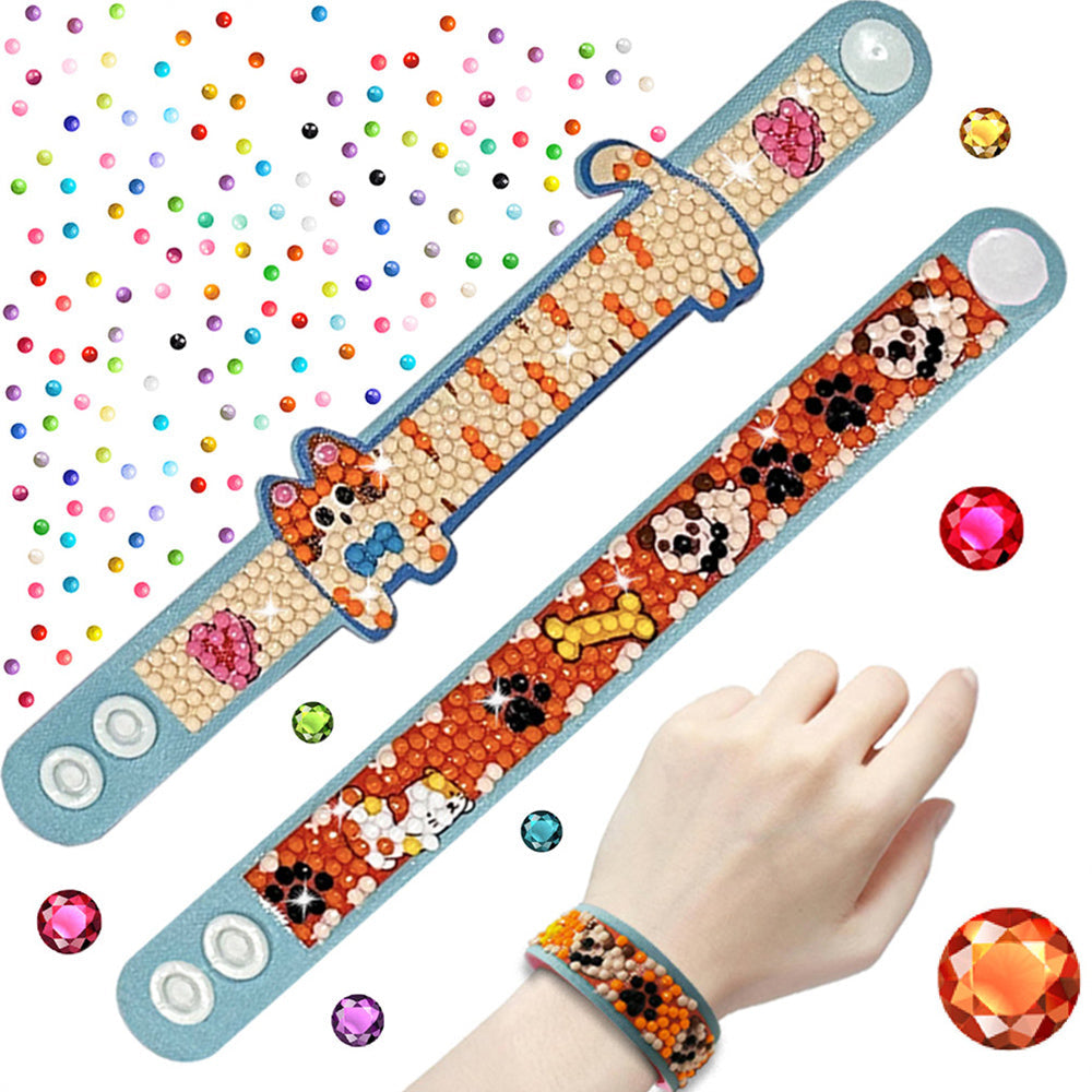 2 Stück Süßer Hund Diamond Painting Armband