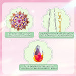 3 Stück Beidseitig Diamond Painting Sonnenfänger Kristalle Hängedekoration - Mandala, Schmetterling und Kolibri