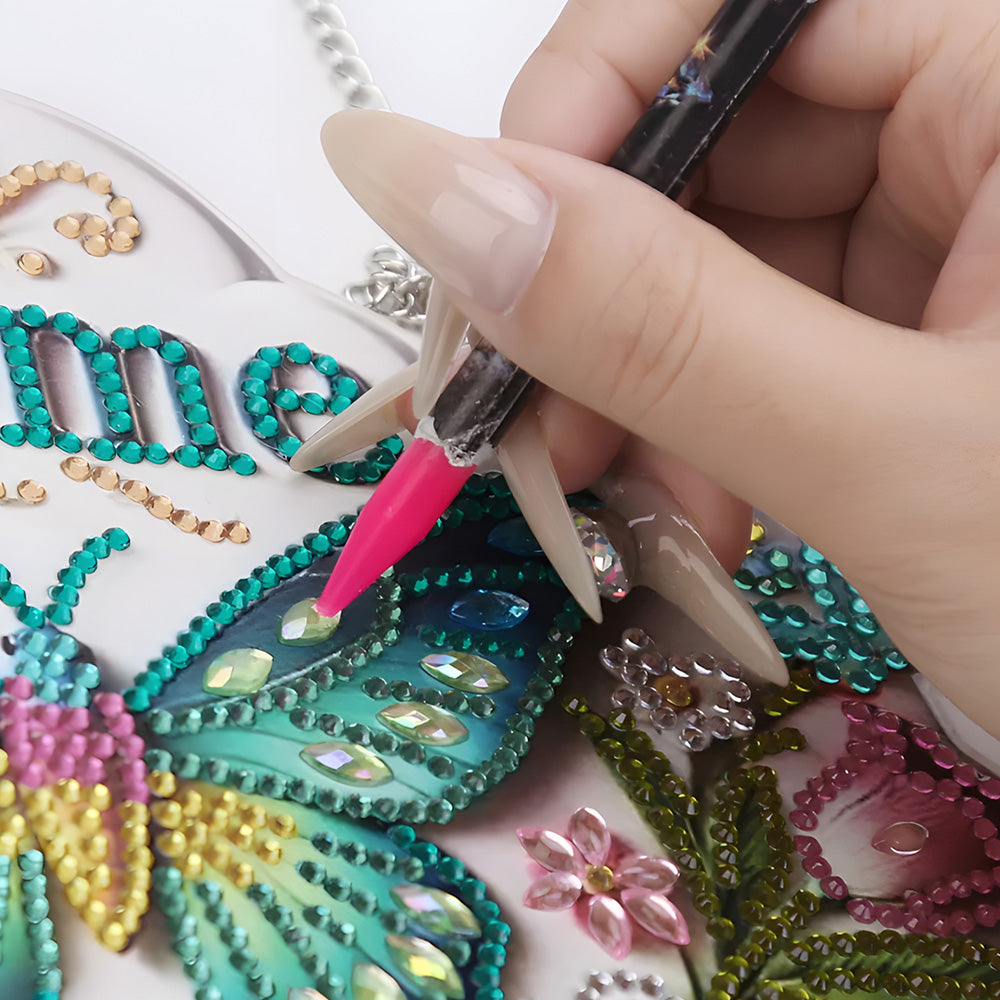 4 Stück Diamond Painting Stift Selbstklebend mit Anspitzer