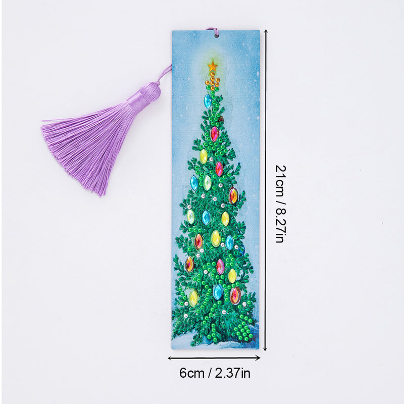 Weihnachtsbaum Leder Lesezeichen Diamond Painting