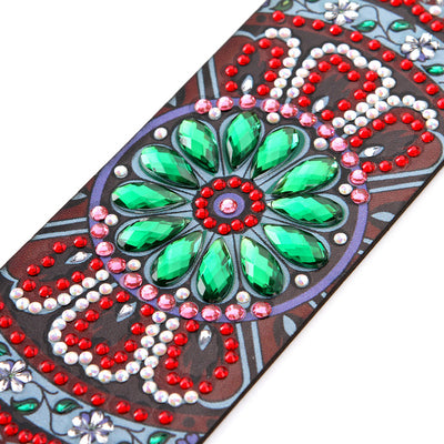 Rotes Mandala Leder Lesezeichen Diamond Painting