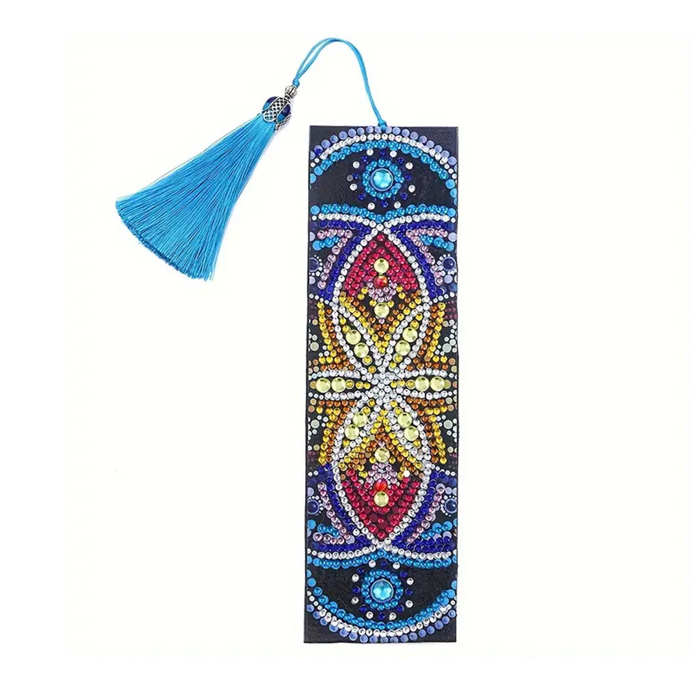 4St. Buntes Mandala Leder Lesezeichen Set Diamond Painting