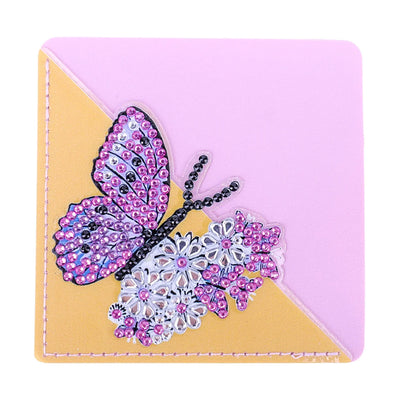 6St. Schmetterling Blume PU Ecke Abdeckung Lesezeichen Set Diamond Painting