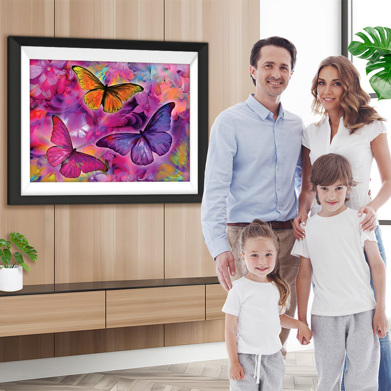 Schmetterlinge Blumen Diamond Painting