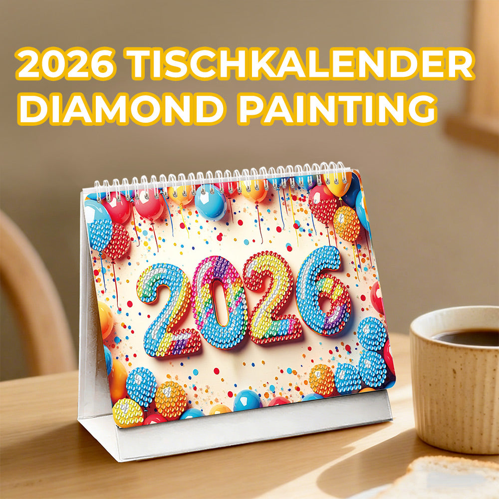 2026 Tischkalender Diamond Painting | Einzigartige Landschaften für Jeden Monat