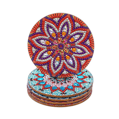 Rundes Mandala Diamond Painting Untersetzer 12Pcs