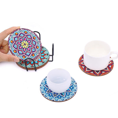 Rundes Mandala Diamond Painting Untersetzer 5Pcs