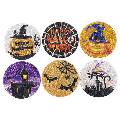 Halloween Diamond Painting Untersetzer 6Pcs