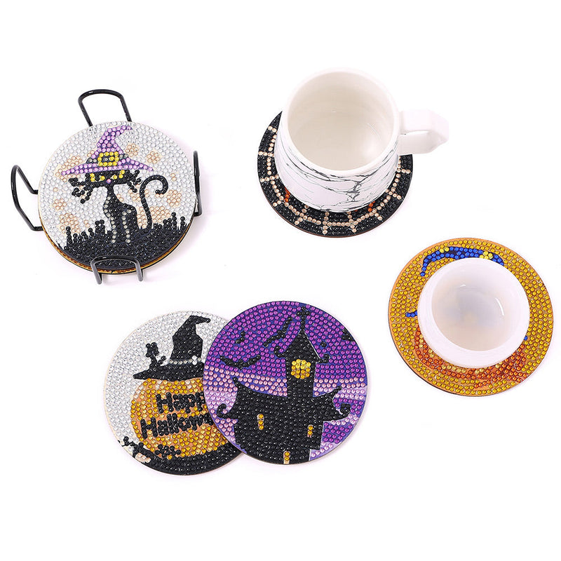 Halloween Diamond Painting Untersetzer 6Pcs