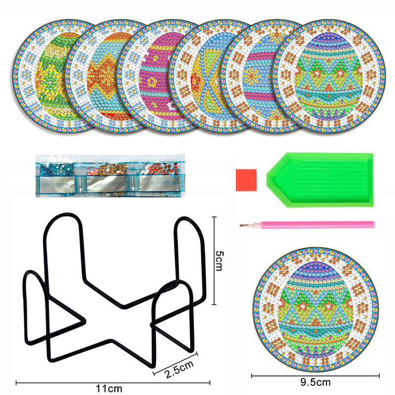 Osterei Diamond Painting Untersetzer 6Pcs