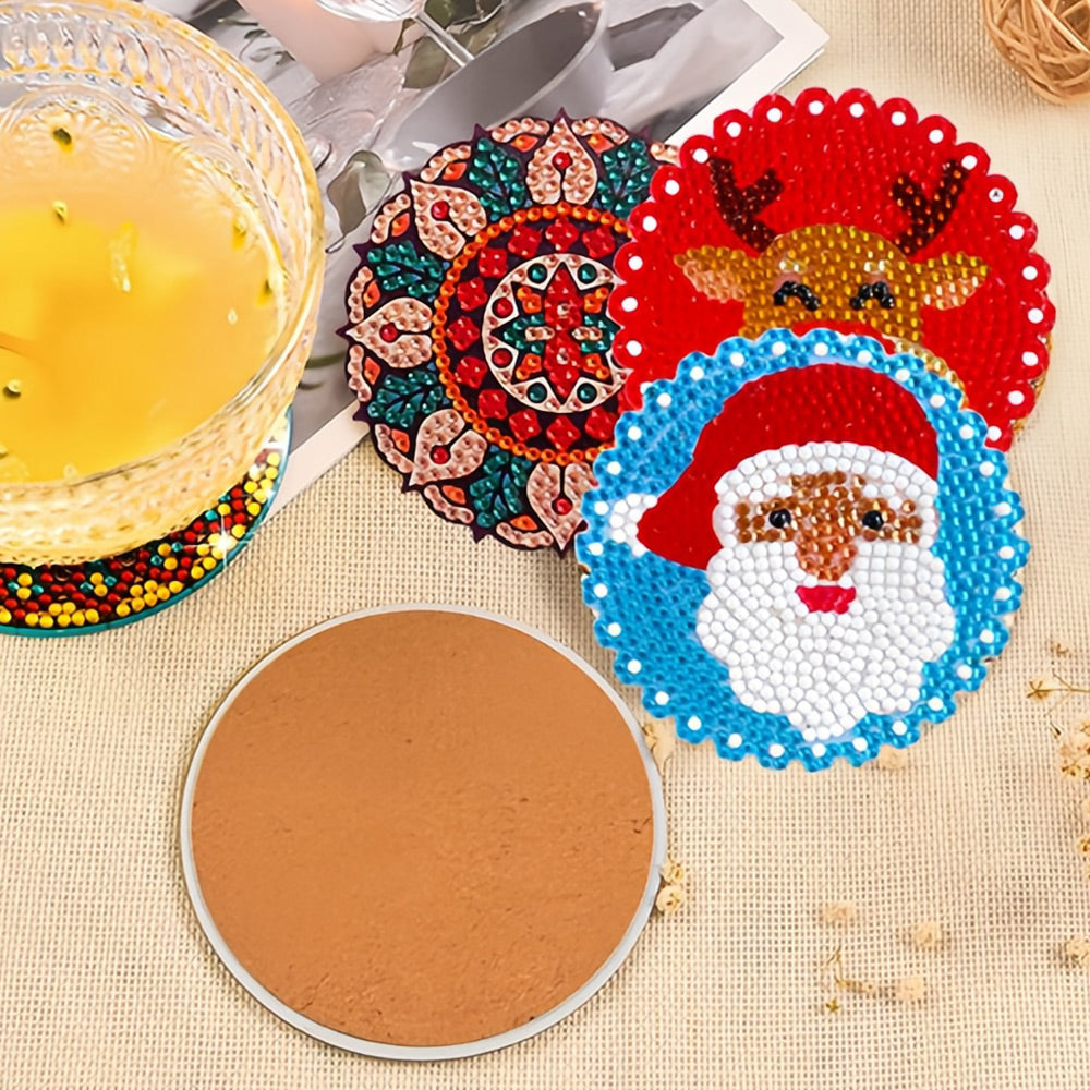 6/8Stück Weihnachten Diamond Painting Untersetzer