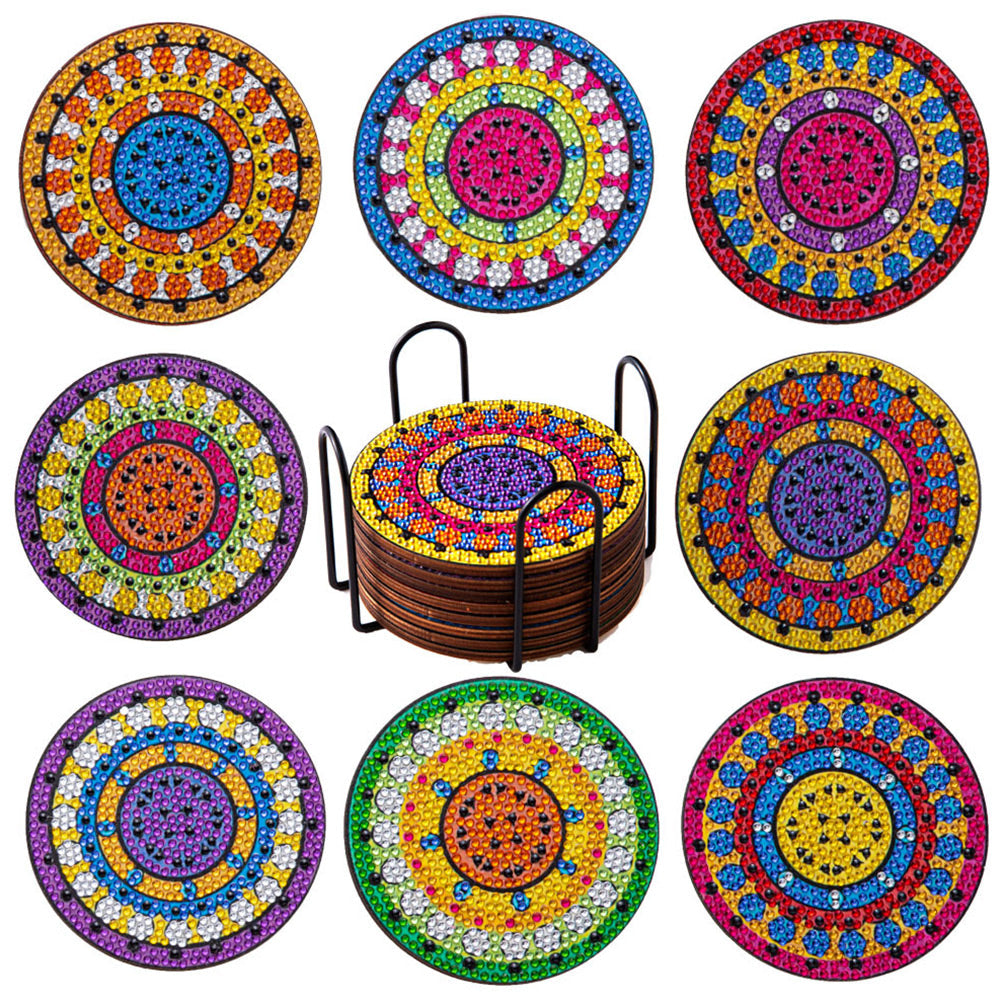 8Stück Gänseblümchen Diamond Painting Untersetzer