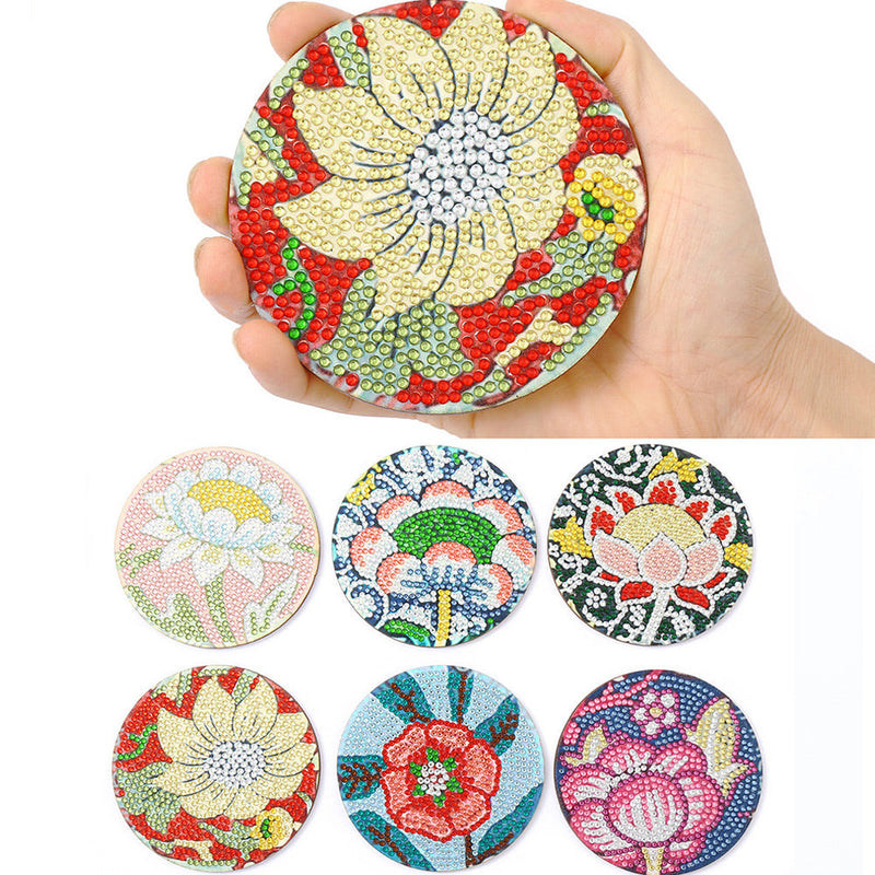 Blumen Diamond Painting Untersetzer 6Pcs