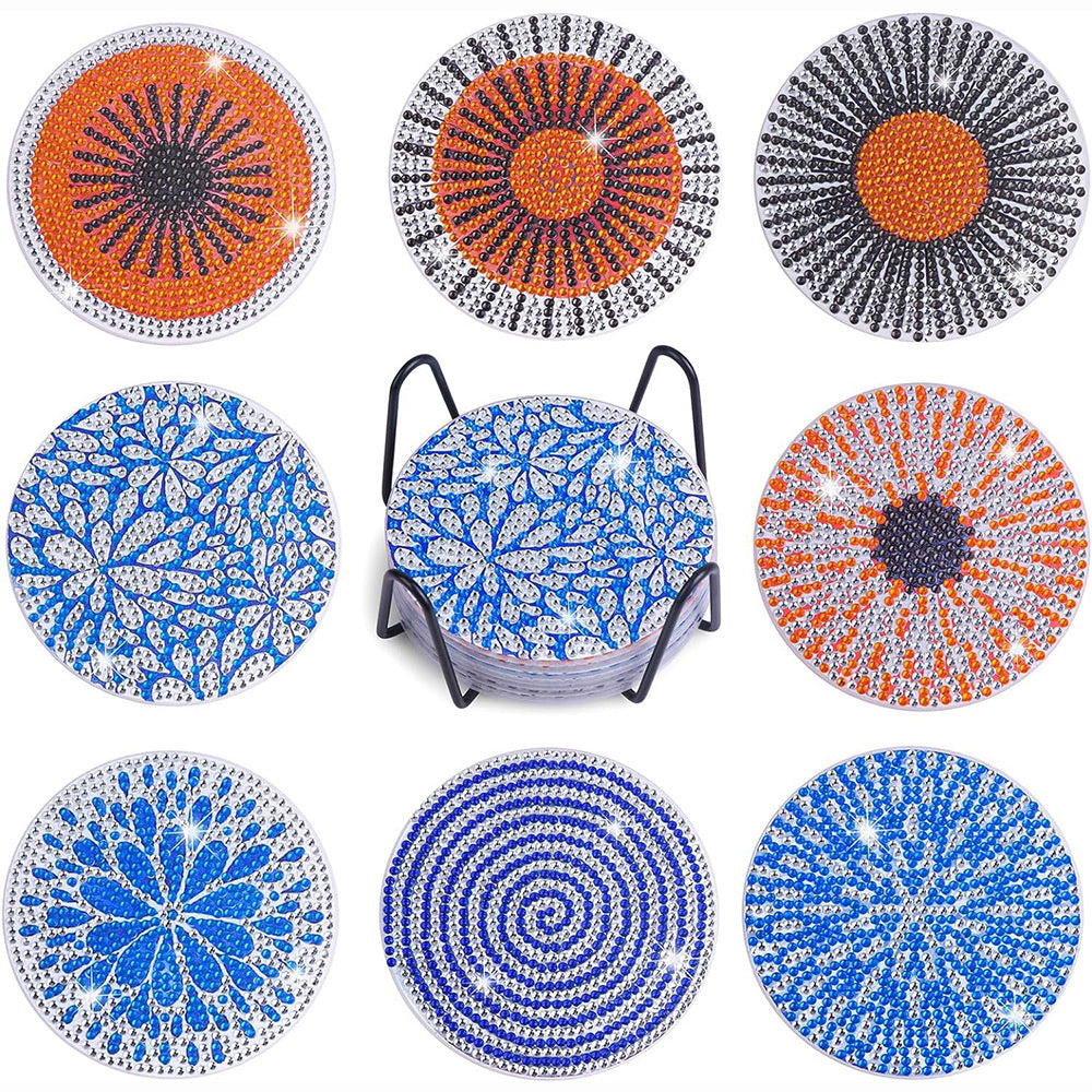 6/8Stück Einfache Linien Diamond Painting Untersetzer