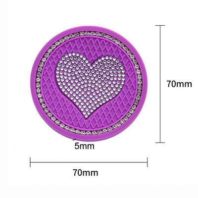 Auto-Untersetzer mit Herzform Diamond Painting Untersetzer 2Pcs