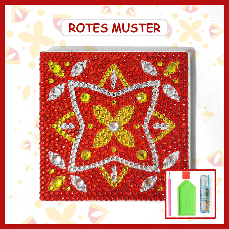 Pop-Muster Quadratisch Diamond Painting Untersetzer 1/6Pcs