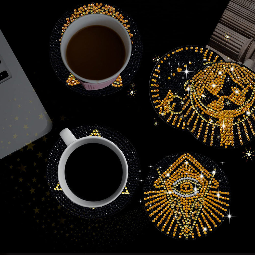 10Stück Mysteriöses Tarot Diamond Painting Untersetzer