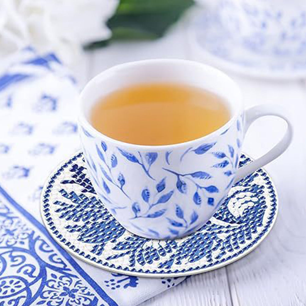 Blaue Blume Diamond Painting Untersetzer 8Pcs