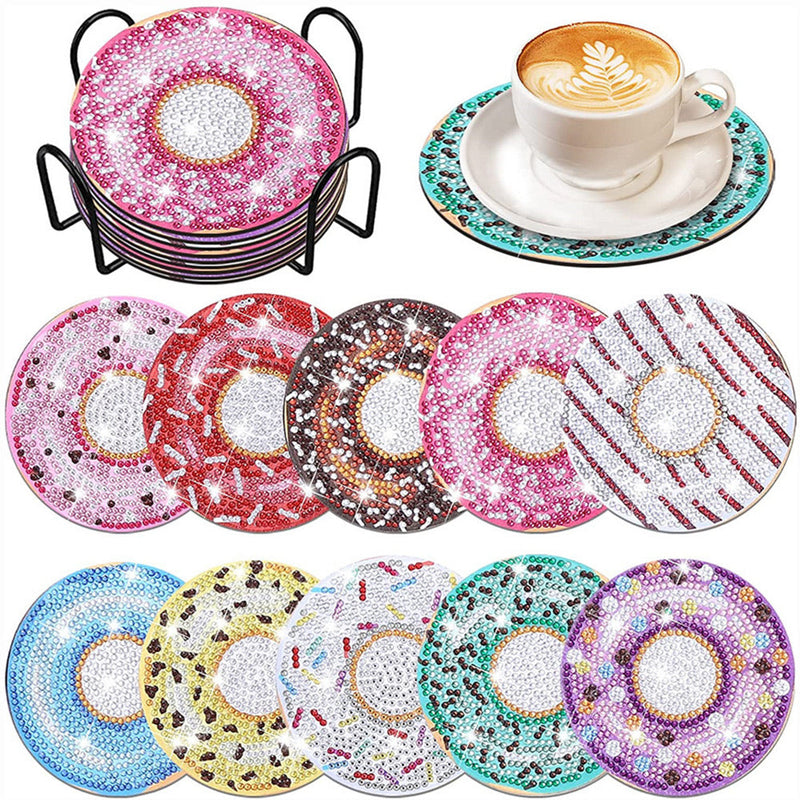 Donuts Diamond Painting Untersetzer 10Pcs