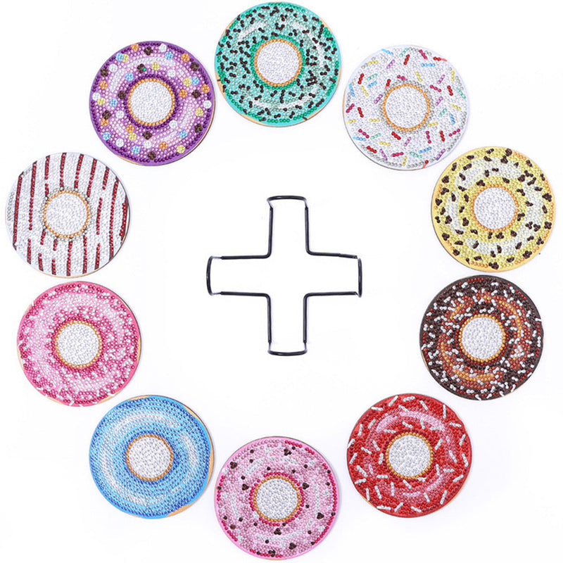 Donuts Diamond Painting Untersetzer 10Pcs