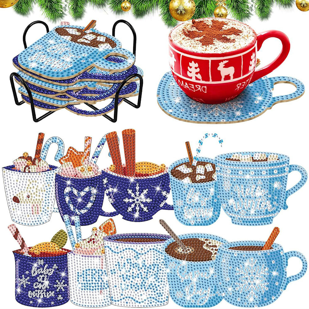 10Stück Winter Eiscreme Diamond Painting Untersetzer