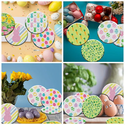 Ostern Diamond Painting Untersetzer 8Pcs