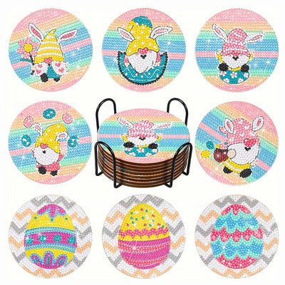 Ostern Diamond Painting Untersetzer 8Pcs