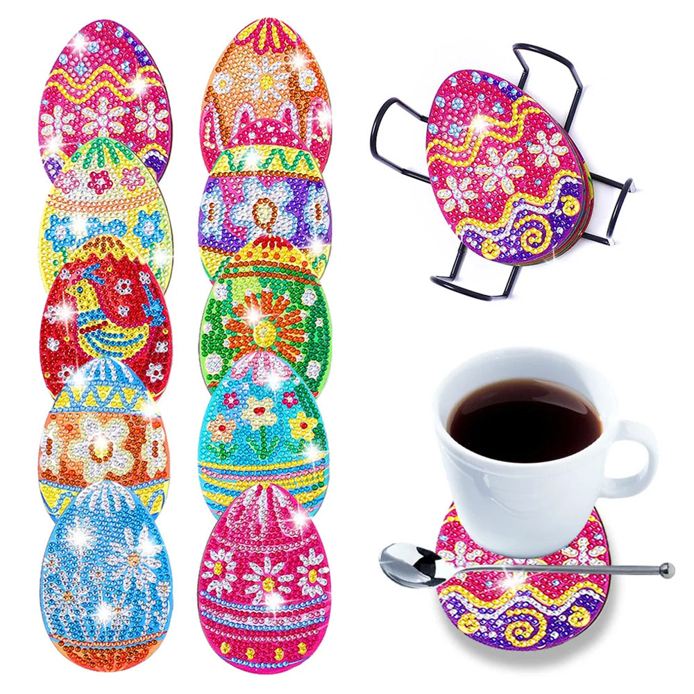 10Stück Osterei Diamond Painting Untersetzer