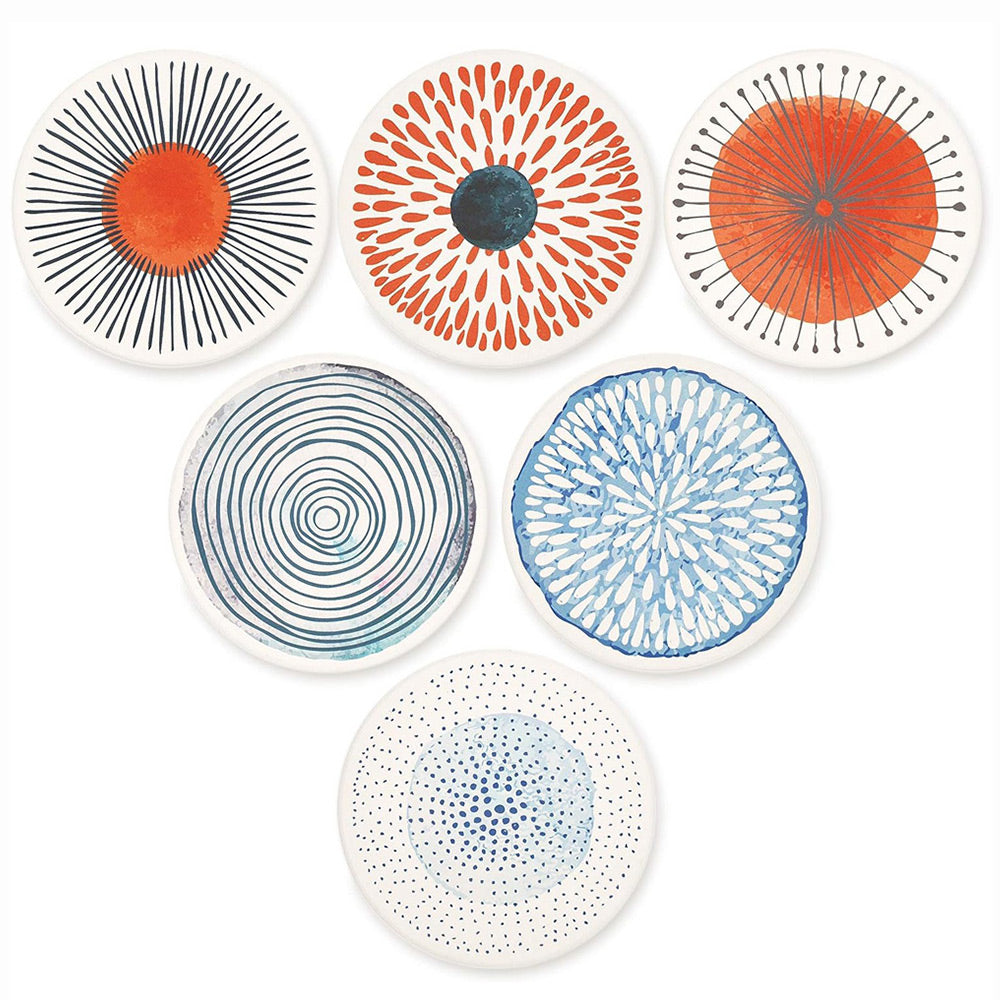 6Stück Abstrakte Linie Diamond Painting Untersetzer