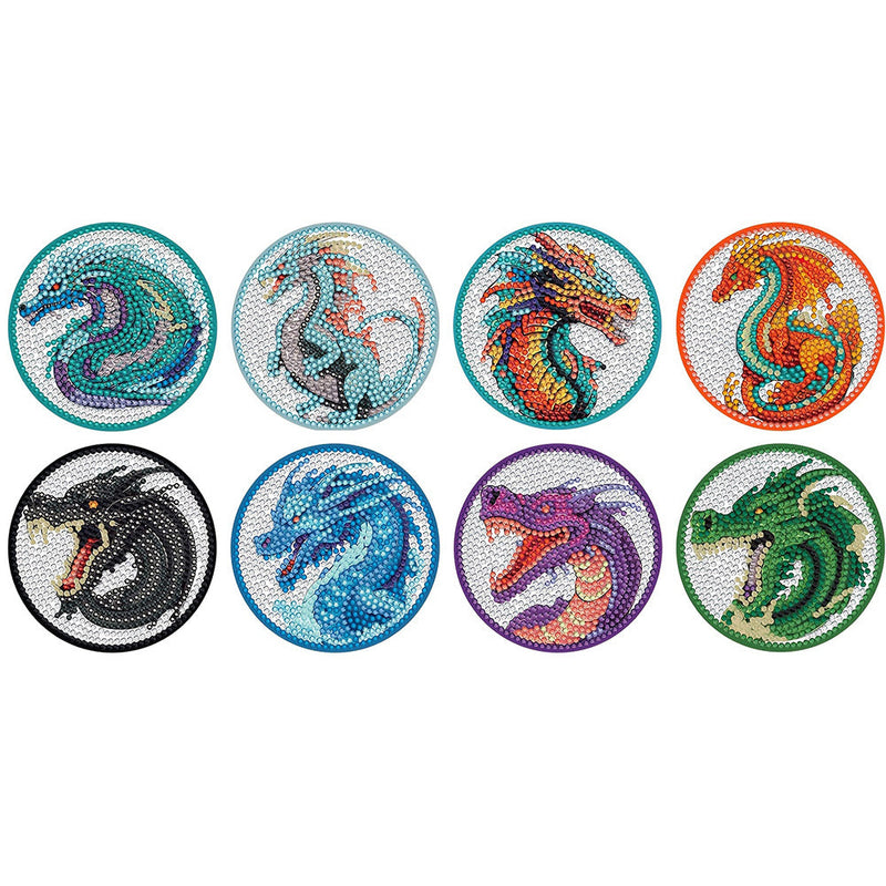 Drache Diamond Painting Untersetzer 8Pcs