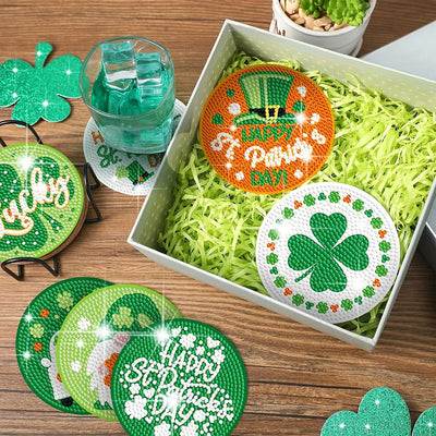 Fröhlichen St. Patrick's DAY Diamond Painting Untersetzer 8Pcs