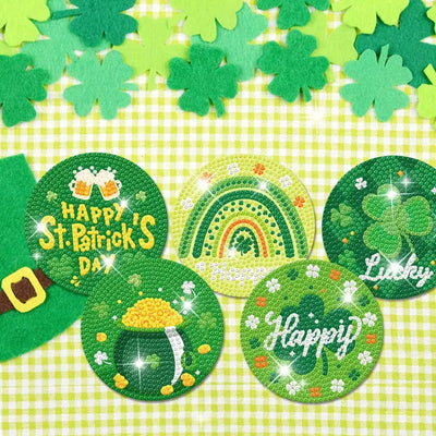 Fröhlichen St. Patrick's DAY Diamond Painting Untersetzer 8Pcs