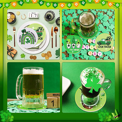 Fröhlichen St. Patrick's DAY Diamond Painting Untersetzer 8Pcs