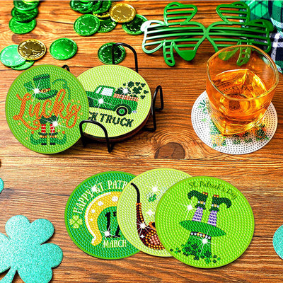 Fröhlichen St. Patrick's DAY Diamond Painting Untersetzer 8Pcs