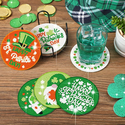 Fröhlichen St. Patrick's DAY Diamond Painting Untersetzer 8Pcs