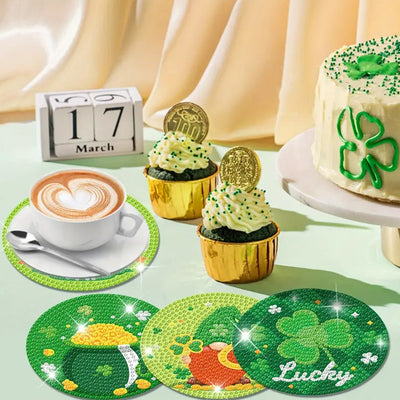 Fröhlichen St. Patrick's DAY Diamond Painting Untersetzer 8Pcs