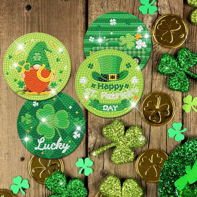 Fröhlichen St. Patrick's DAY Diamond Painting Untersetzer 8Pcs