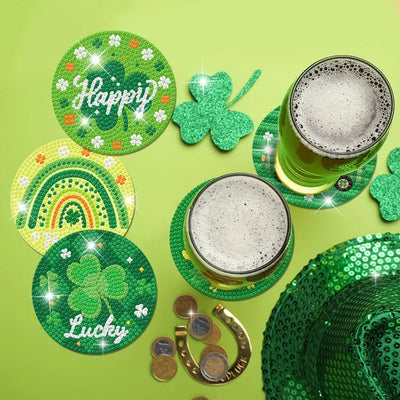 Fröhlichen St. Patrick's DAY Diamond Painting Untersetzer 8Pcs