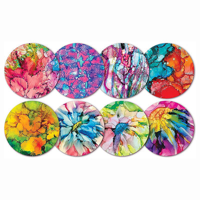 Abstrakte Blume Diamond Painting Untersetzer 8Pcs