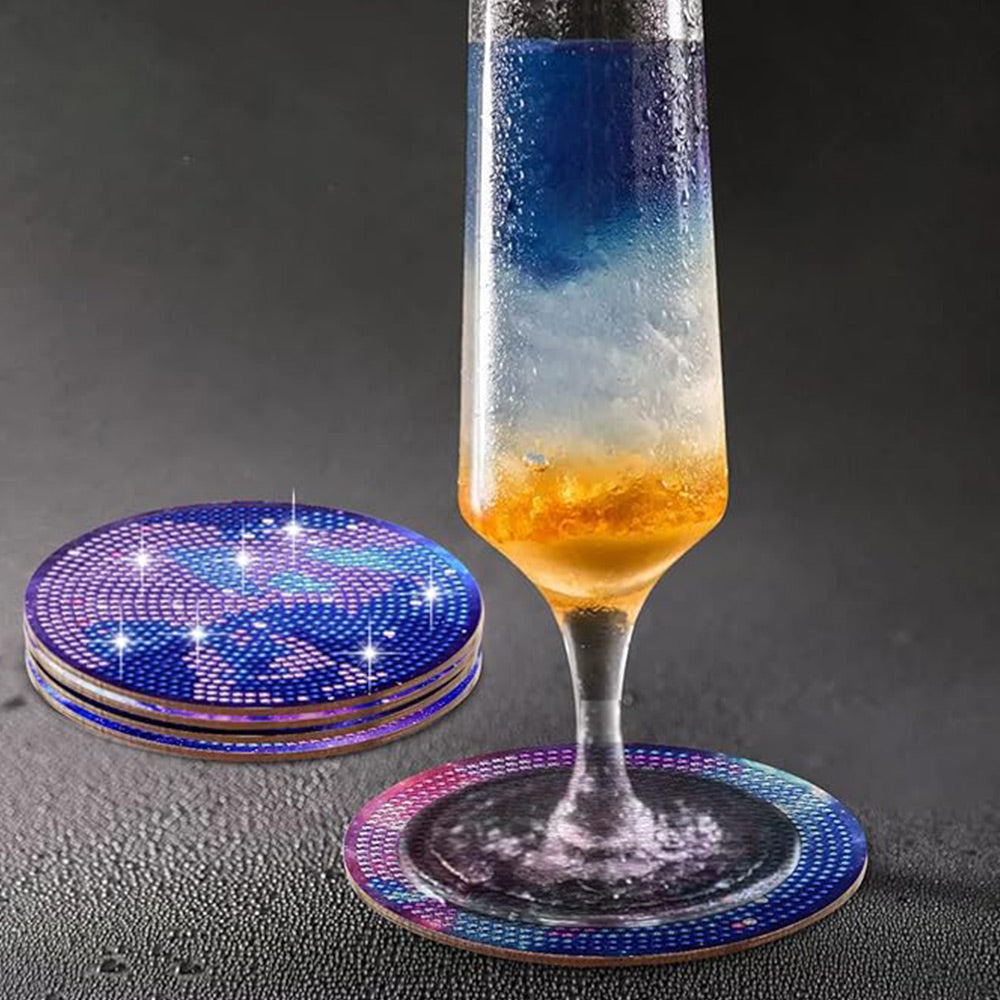 6Stück Sternenhimmel Diamond Painting Untersetzer