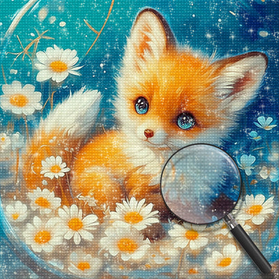 Fuchs und Gänseblümchen Diamond Painting